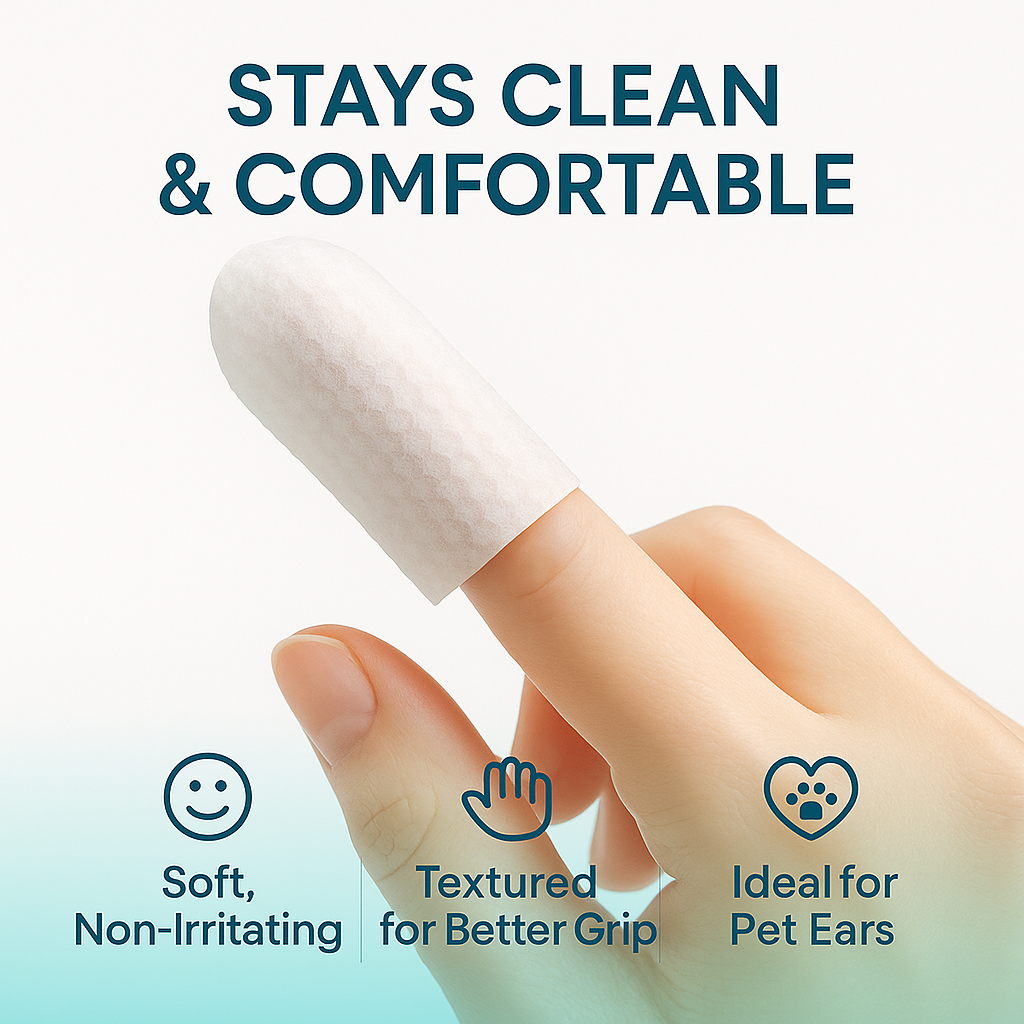 Pet Ear Cleaner Finger Wipes