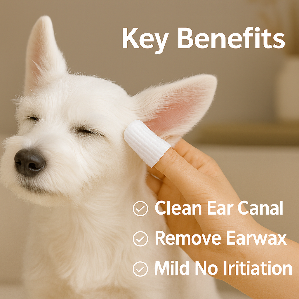 Pet Ear Cleaner Finger Wipes