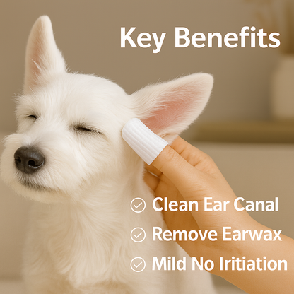 Pet Ear Cleaner Finger Wipes